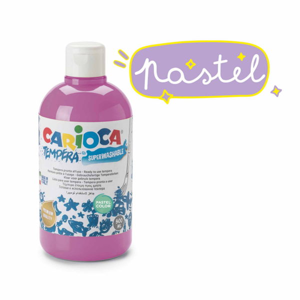 ΤΕΜΠΕΡΑ CARIOCA 500ml ΠΑΣΤΕΛ ΜΩΒ-PASTEL  MOV VIOLE