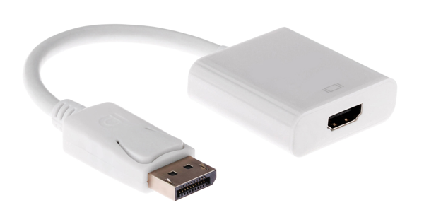 ΑΝΤΑΠΤΟΡΑΣ DisplayPort 20pin Male σε HDMI 1.4V Female, λευκό
