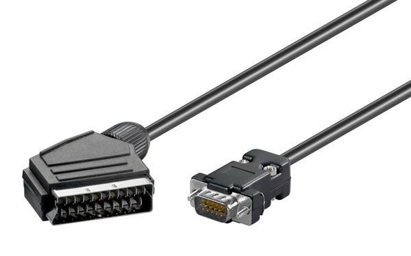 ΚΑΛΩΔΙΟ SCART M 21PIN ΣΕ VGA 15PIN 1.5 MEΤΡΑ CAB-S008