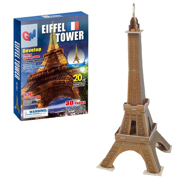 ΜΙΝΙ ΠΑΖΛ 3D ΠΥΡΓΟΣ ΑΙΦΕΛ 20 ΤΕΜ 16x22cm ToyMarkt 891655