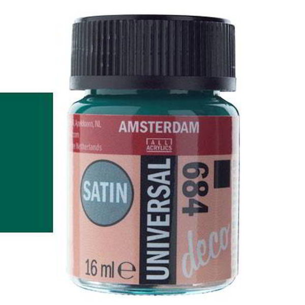 ΧΡΩΜΑ DECORFIN UNIVERSAL SATIN 16ml BOTTLE GREEN Νο684