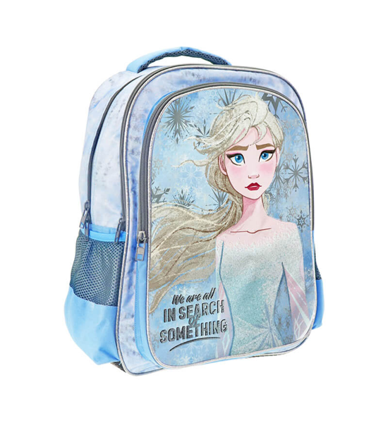 ΤΣΑΝΤΑ ΔΗΜΟΤΙΚΟΥ FROZEN GLITTER ΓΑΛΑΖΙΑ  3 ΘΗΚΕΣ 32X18X43cm 000562453 2020