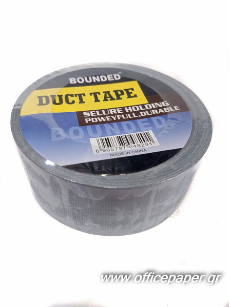 ΤΑΙΝΙΑ ΥΦΑΣΜΑΤΙΝΗ BOUNDED DUCT TAPE 48mmΧ30Μ  ΜΑΥΡΗ 295gr