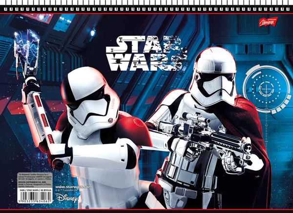 ΜΠΛΟΚ ΖΩΓΡΑΦΙΚΗΣ STAR WARS 21X29cm A4 40Φ ΕΞΩΦΥΛΛΟ 2 ΦΙΓΟΥΡΕΣ 3406