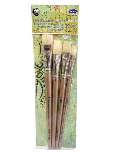 ΠΙΝΕΛΑ SKAG ΣΕΤ 4Τ (ΠΛΑΚΕ 12,14,18,20) GLUE & VARNISH Νο 288651  2020