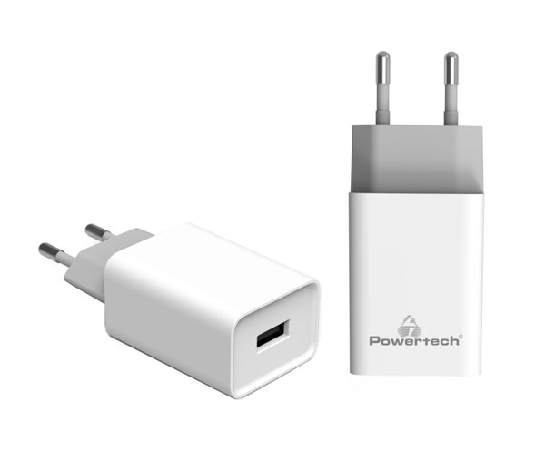 ΦΟΡΤΙΣΤΗΣ ΜΠΡΙΖΑΣ POWERTECH PT-761 FAST CHARGE 1x USB, DC5V 2.1A max , WHITE