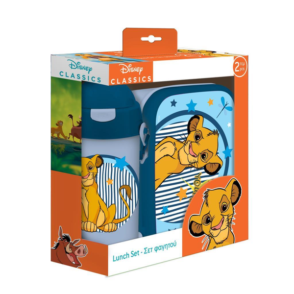 ΣΕΤ ΦΑΓΗΤΟΥ LION KING ΜΕ ΦΑΓΗΤΟΔΟΧΕΙΟ 800 ML - ΠΑΓΟΥΡΙ ΠΛΑΣΤΙΚΟ 500 ML 000563078