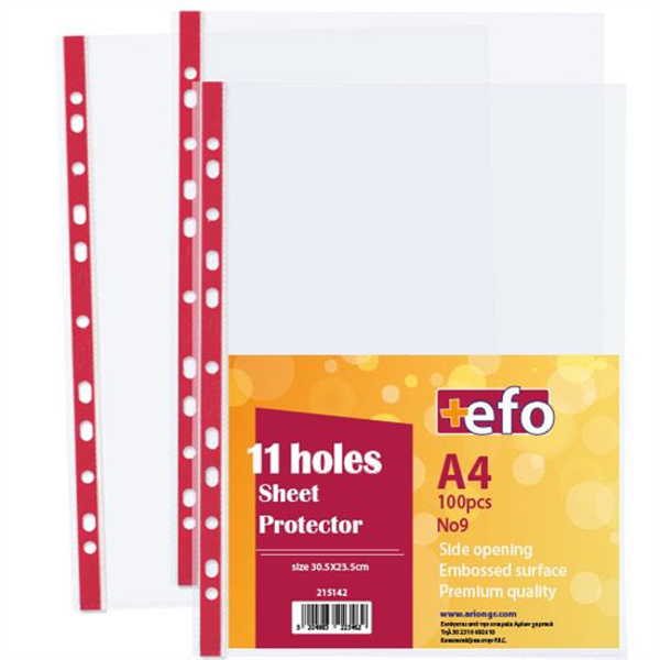 ΖΕΛΑΤΙΝΕΣ ΤΡΥΠΕΣ A4 +EFO No9 100Τ ΣΑΓΡΕ 30,5X23.5cm ΕΝΙΣΧΥΜΕΝΗ -ΚΟΚΚΙΝΗ ΡΑΧΗ ΑΝΟΙΓΜΑ ΣΤΟ ΠΛΑΙ
