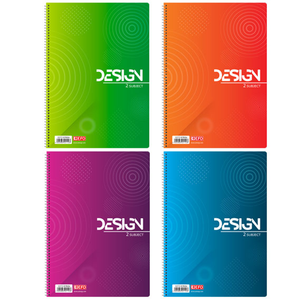 ΤΕΤΡΑΔΙΟ ΣΠΙΡΑΛ DESING 21Χ29cm A4 2Θ 70φ./140σελ.