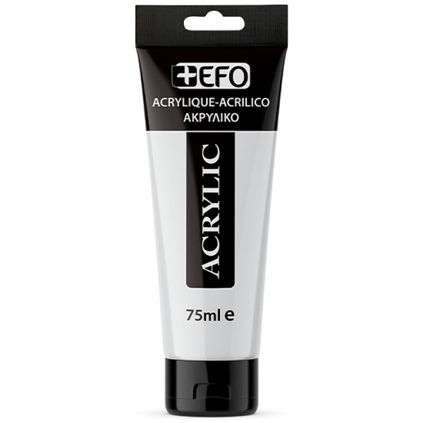 ΑΚΡΥΛΙΚΟ ΧΡΩΜΑ EFO 75ml WHITE ΛΕΥΚΟ σωληνάριο 388401