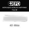 ΑΚΡΥΛΙΚΟ ΧΡΩΜΑ EFO 75ml WHITE ΛΕΥΚΟ σωληνάριο 388401