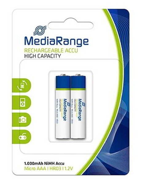ΜΠΑΤΑΡΙΕΣ MEDIARANGE 4ΧΑΑΑ /HR03 1,2V 800mAh Ni-Mh ΕΠΑΝΑΦΟΡΤΡΙΖΟΜΕΝΕΣ