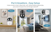 WiFi IP κάμερα SECTEC  ST-891-2MTY, με ανίχνευση κίνηση, Tuya, 2MP, 1080p,Λευκή