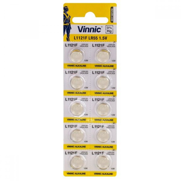 ΜΠΑΤΑΡΙΕΣ VINNIC ALKALINE L55 L1121F AG8 1.5V 1ΤΕΜ