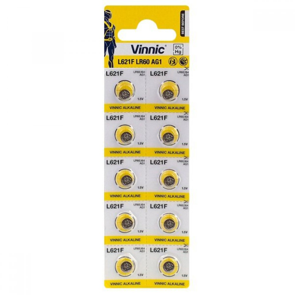 ΜΠΑΤΑΡΙΕΣ VINNIC ALKALINE LR60 L621F AG1 1.5V 1ΤΕΜ