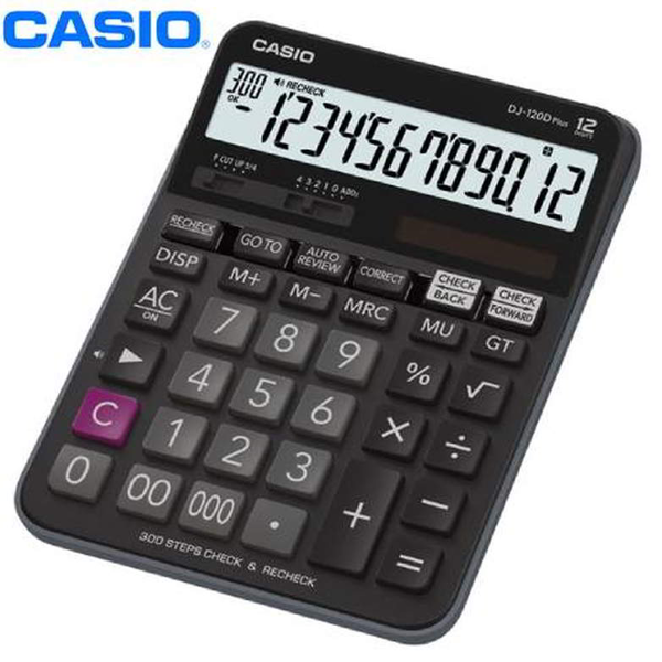 ΑΡΙΘΜΟΜΗΧΑΝΗ CASIO 12ΨΗΦ. DJ-120D CHECK & RECHECK 14X19cm
