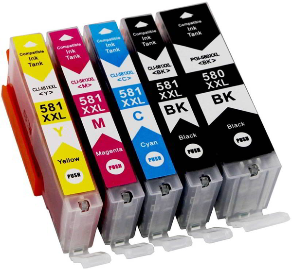 ΜΕΛΑΝΗ CANON MULTIPACK 580XL  BLACK -581 BLACK, CYAN, MAGENTA, YELLOW.