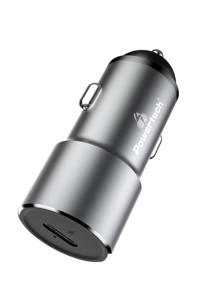 ΦΟΡΤΙΣΤΗΣ ΑΥΤΟΚΙΝΗΤΟΥ POWERTECH PT-924, 1x USB Type-C, PD 20W, 3A, γκρι
