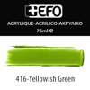 ΑΚΡΥΛΙΚΟ ΧΡΩΜΑ EFO 75ml  YELLOWISH GREEN ΛΑΧΑΝΙ σωληνάριο 388416