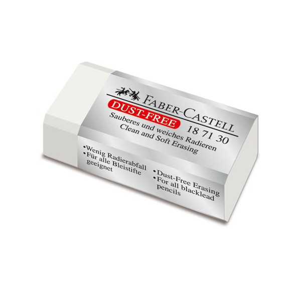 ΓΟΜΟΛΑΣΤΙΧΑ FABER CASTEL DUST-FREE ΣΕ ΘΗΚΗ ΧΡΩΜΑ ΛΕΥΚΟ  Νο187130