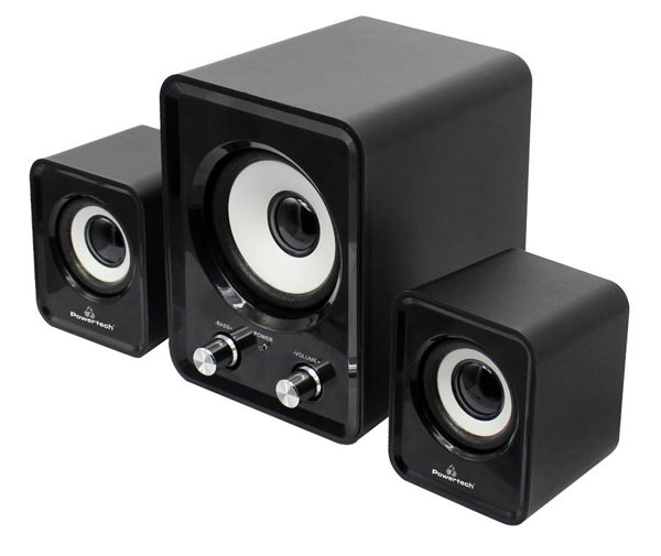 HXEIA POWERTECH Crystal sound PT-841, 2.1, 5W + 2x 3W, 3.5mm, μαύρα
