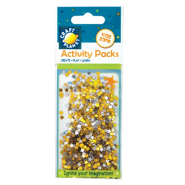 ΠΟΥΛΙΕΣ ΑΣΤΕΡΑΚΙΑ CRAFT PLANET 5gr 6mm ΑΣΟΡΤΙ ΧΡΥΣΑ-ΑΣΗΜΙ