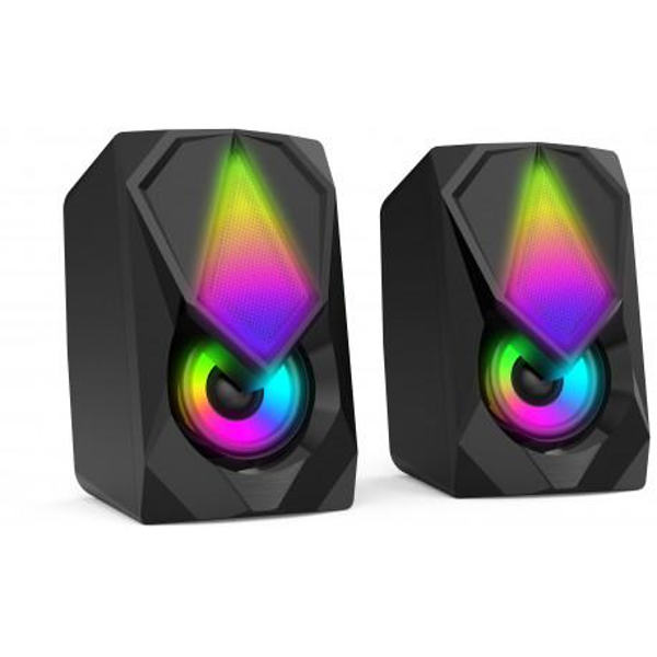HXEIA VARR VGSFB  BLACK 2.0 USB COLOR LED FLASH POWER 2X3W RMS