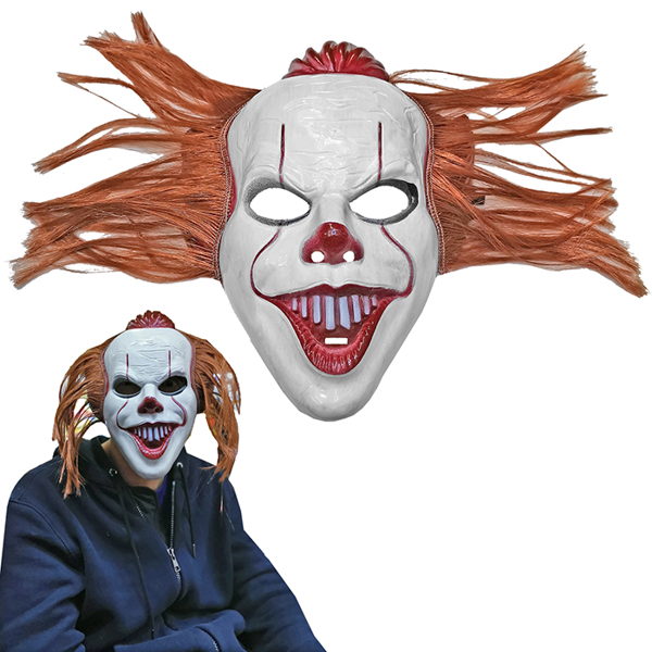 ΜΑΣΚΑ ΚΛΟΟΥΝ ΜΕ ΚΑΦΕ ΜΑΛΛΙΑ Carnavalista 232205 ΣΚΛΗΡΟ ΠΛΑΣΤΙΚΟ