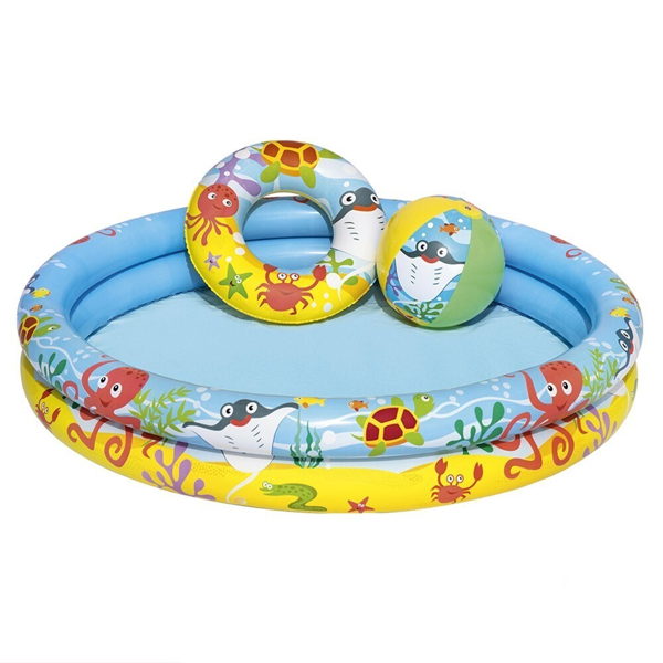 ΠΙΣΙΝΑ BESTWAY ΒΥΘΟΣ ΣΕΤ ΚΟΥΛΟΥΡΑ ΚΑΙ ΜΠΑΛΑ 122X20cm 2 RING No 51124