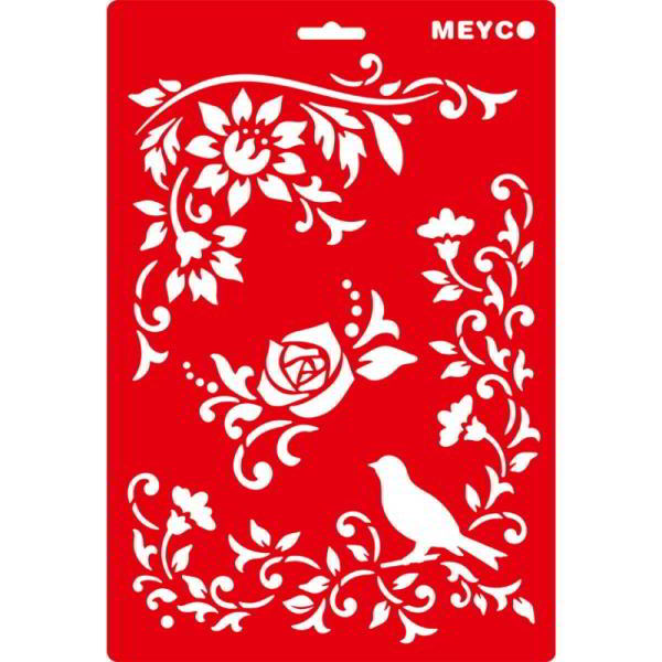 ΣΤΕΝΣΙΛ MEYCO A4 21X29EK 66046 ΜΠΟΡΝΤΟΥΡΑ ΛΟΥΛΟΥΔΙΑ ΠΟΥΛΙ ΓΩΝΙΑ