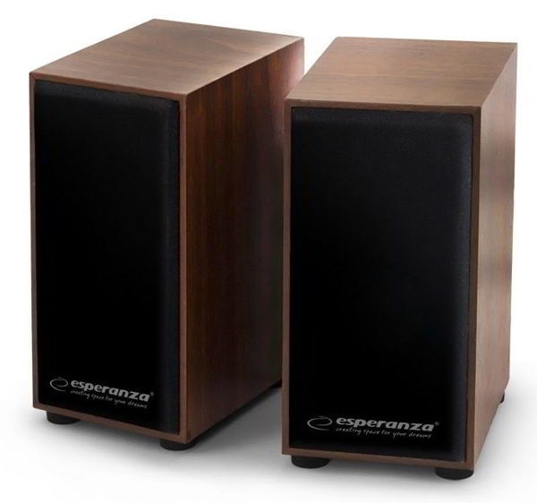 ΗΧΕΙΑ ESPERANZA FOLK BLACK  2.0 2X3WRMS POWER USB 5V,3.5mm ΞΥΛΙΝΑ