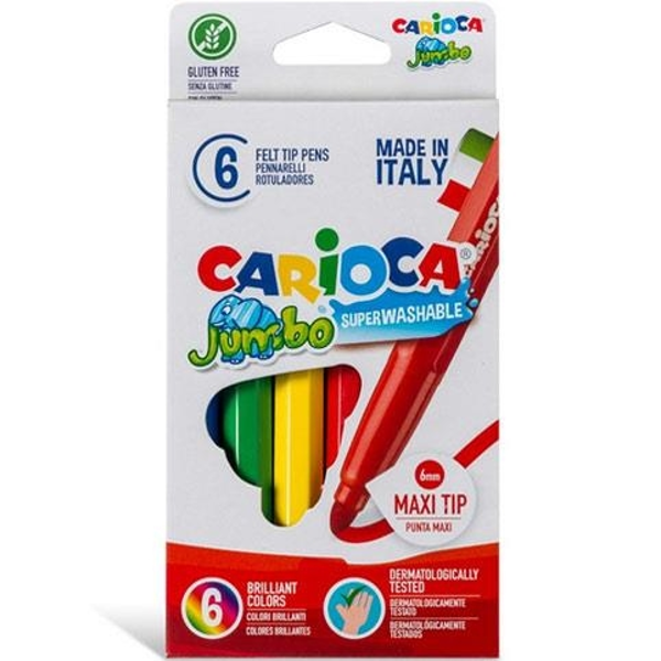 ΜΑΡΚΑΔΟΡΟΙ CARIOCA JUMBO CLASSIC 6 ΧΡΩΜΑΤΑ ΝΕΟ !
