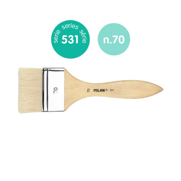 ΠΙΝΕΛΑ ΠΛΑΚΕ MILAN ΦΥΣΙΚΗ ΤΡΙΧΑ 70mm 0453170