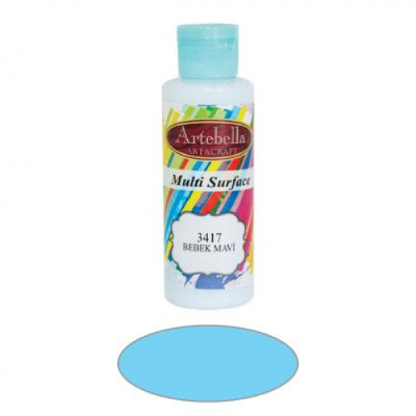 ΑΚΡΥΛΙΚΟ ΧΡΩΜΑ ARTEBELLA MULTI SURFACE 130CC ΓΑΛΑΖΙΟ  No3417