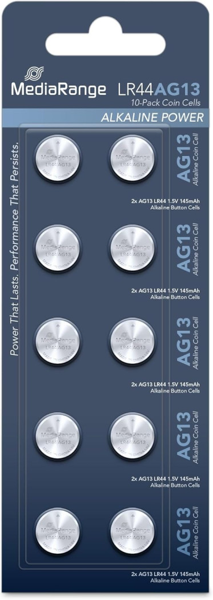 ΜΠΑΤΑΡΙΕΣ MEDIARANGE  LR44-AG13 1,5V TIMH 1 TEMAXIO