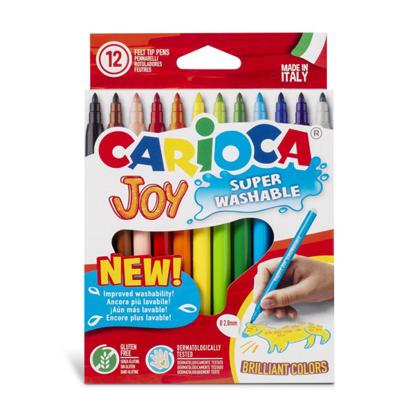 ΜΑΡΚΑΔΟΡΟΙ CARIOCA JΟΥ 12 ΧΡΩΜΑΤΩΝ ΛΕΠΤΟΙ SUPERWASHABLE