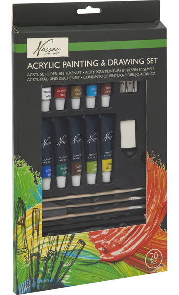 ΑΚΡΥΛΙΚΑ ΧΡΩΜΑΤΑ ΣΕΤ 20ΤΕΜ ΣΥΝ ΠΙΝΕΛΑ CREATIVE ARTIST AR0703/GE