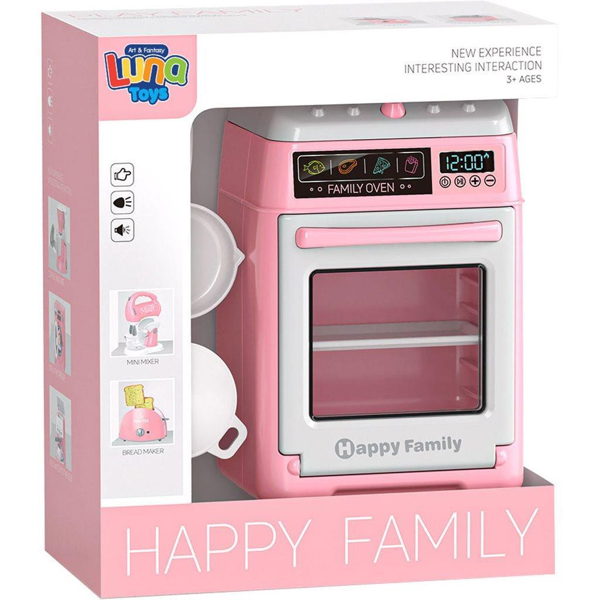 ΚΟΥΖΙΝΑ ΠΑΙΧΝΙΔΙ ΡΟΖ ΜΕ ΦΩΣ ΚΑΙ ΗΧΟ  17x9,5x20εκ. LUNA TOYS 000623256