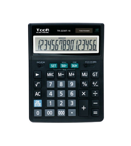 ΑΡΙΘΜΟΜΗΧΑΝΗ TORR 16ΨΗΦΙΑ 204x154x35mm ,ΤΑΧ,ΓΙΓΑΣ ΜΑΥΡΗ TR-2239Τ