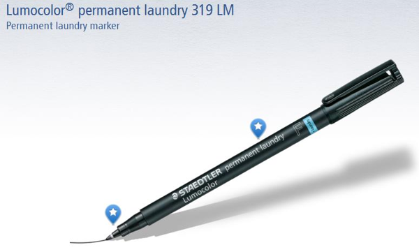 ΜΑΡΚΑΔΟΡΟΣ STAEDTLER LUMOCOLOR LAUNDRY ΜΑΥΡΟ 319-L