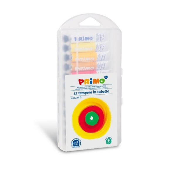 ΤΕΜΠΕΡΑ PRIMO SET 12 χρώματα X 7,5ml /σωληνάριο