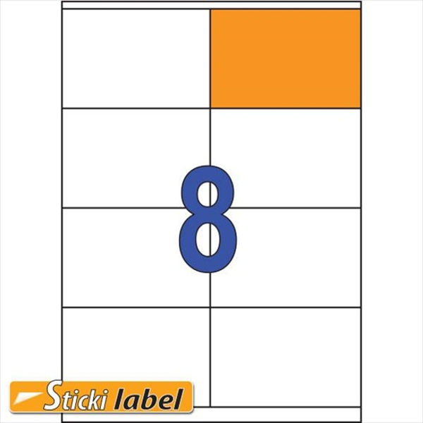 ΕΤΙΚΕΤΕΣ STICKY  105X70mm 8/Φ/Α4  Π100Φ LASER-INK-COPY