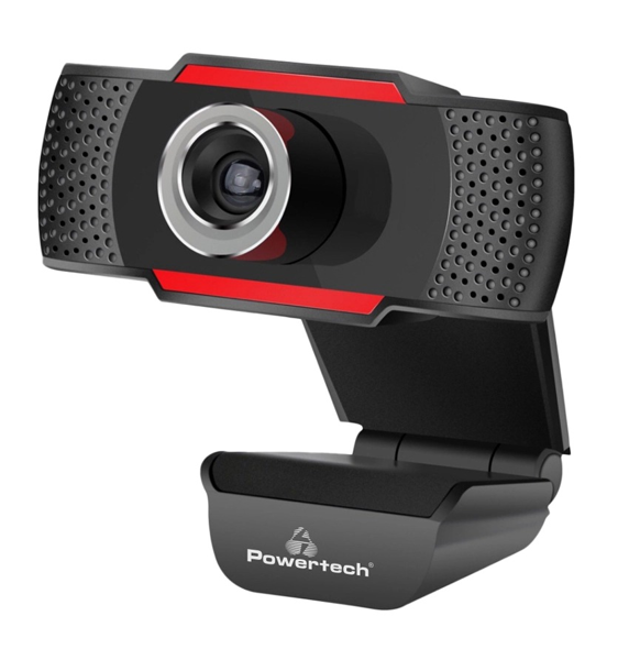 ΚΑΜΕΡΑ WEB POWERTECH PT-1078, 2.0MP Full HD, Plug & Play, 1.35m, μαύρη