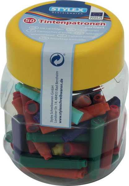 ΑΜΠΟΥΛΕΣ ΜΕΛΑΝΗΣ ΠΕΝΑΣ STYLEX 50τεμ.MULTI COLOR BAZO No23016