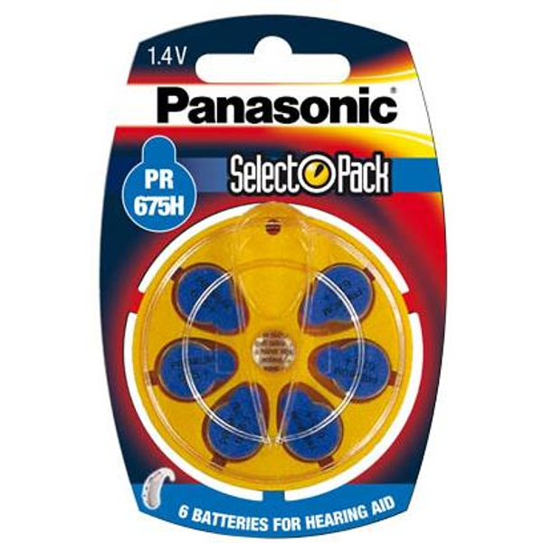 ΜΠΑΤΑΡΙΕΣ PANASONIC ΑΚΟΥΣΤΙΚΩΝ PR675 No675 6pack