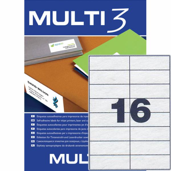 ΕΤΙΚΕΤΕΣ MULTI 3  105Χ37mm Π100Φ  LASER-INK-COPY