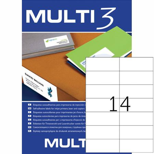 ΕΤΙΚΕΤΕΣ MULTI 3  105Χ42,4  Π100Φ LASER-INKJET-COPY