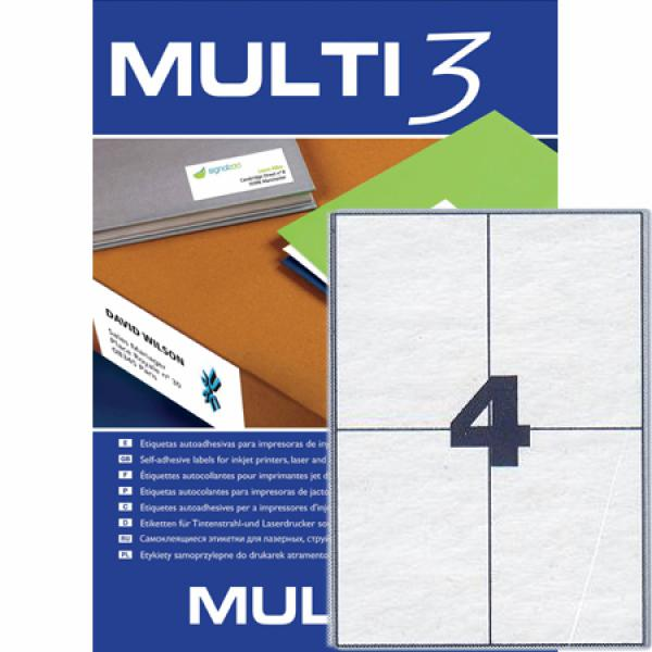 ΕΤΙΚΕΤΕΣ MULTI 3  105X148  Π100Φ LASER-INKJET-COPY