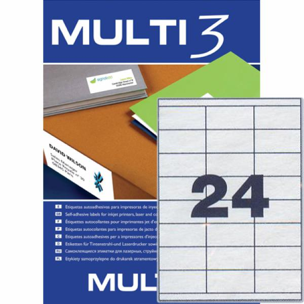 ΕΤΙΚΕΤΕΣ MULTI 3  70X36  Π100Φ LASER-INKJET-COPY