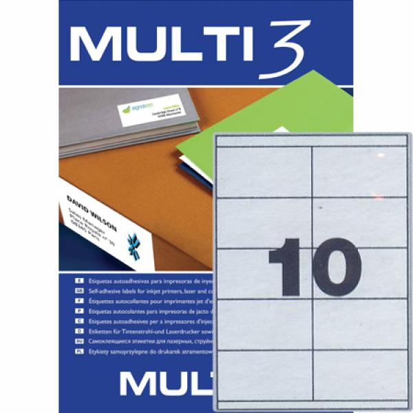 ΕΤΙΚΕΤΕΣ MULTI 3  105Χ57  Π100Φ LASER-INKJET-COPY